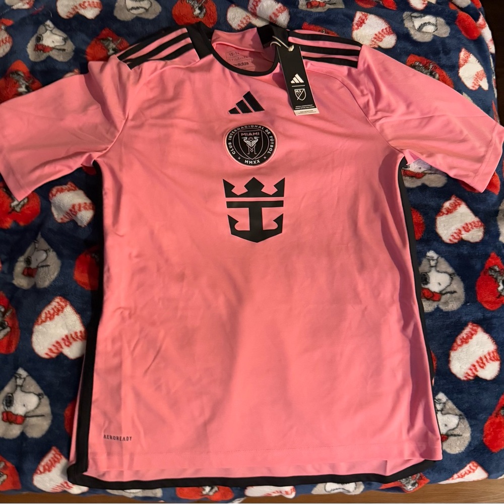 Adidas Pink Jersey with Black Accents
